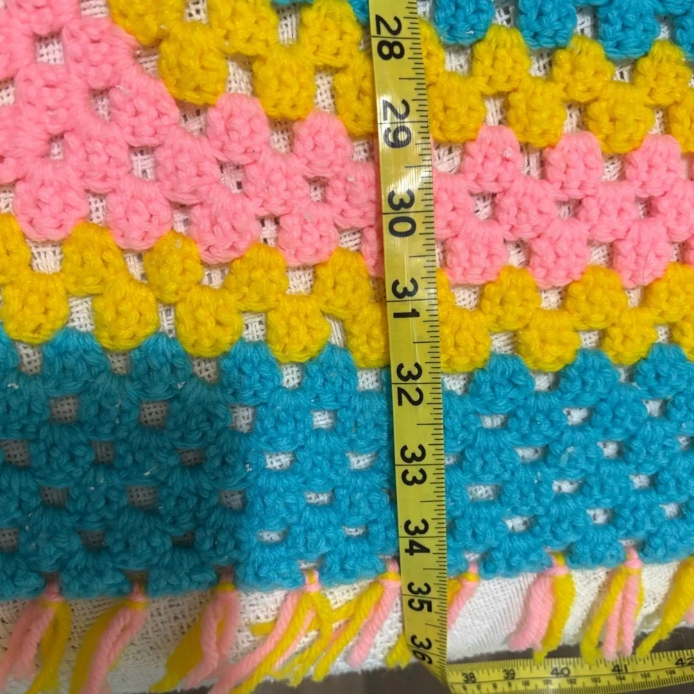 Handmade colorful crocheted